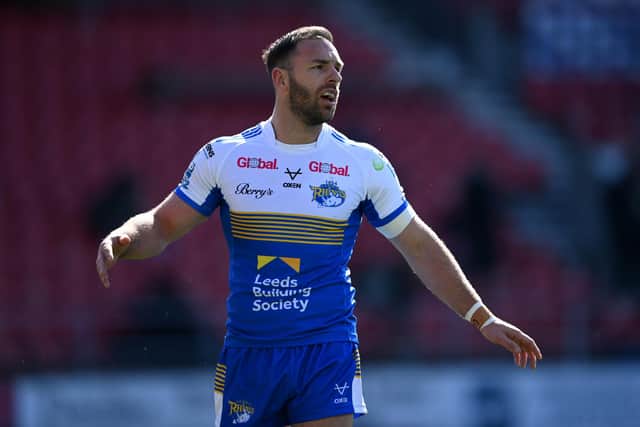 Luke Gale won the Challenge Cup with Leeds Rhinos in 2020. Picture: Gareth Copley/Getty Images.