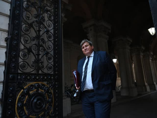 Britain's Education Secretary Kit Malthouse arrives at 10 Downing Street in central London on September 7, 2022, ahead of a meeting of the Government's newly appointed Cabinet. - Britain's newly appointed Prime Minister Liz Truss unveiled her new top team as she formally took over from Boris Johnson, with no place for white men in any of the three senior-most cabinet posts for the first time ever. (Photo by JUSTIN TALLIS / AFP) (Photo by JUSTIN TALLIS/AFP via Getty Images)