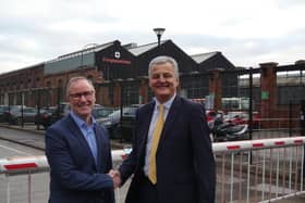 (left/right): David Bond, CEO at Sheffield Forgemasters, welcomes the company’s new Chair and Non-Executive Director, Sir Tim Fraser.