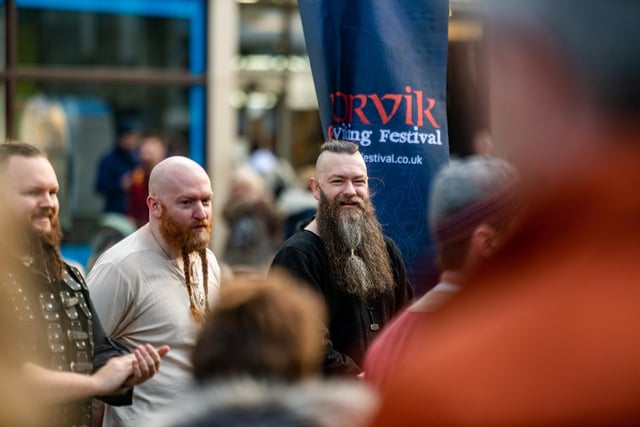 Competitors taking part in the mens 'Best Beard' competition