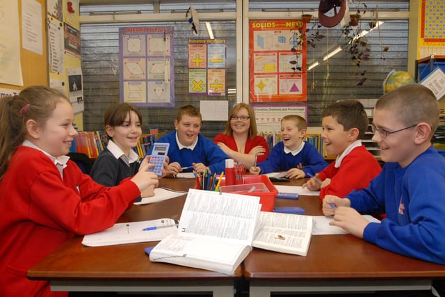 These pupils seem to be enjoying a day in school. Recognise them?
