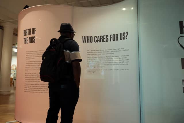 A snippet from the Heart of the Nation: Migration and the Making of the NHS exhibition. Photo: Everything's Fine Photography