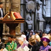 Prime Minister Rishi Sunak speaking at the NHS anniversary ceremony at Westminster Abbey, London, as part of the health service's 75th anniversary celebrations. PIC: Jordan Pettitt/PA Wire