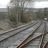 The stretch of Redmire Station track used for filming Vera