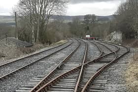 The stretch of Redmire Station track used for filming Vera