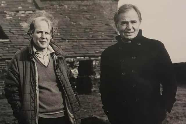 Peter Brook with actor James Mason who was a collector of his Yorkshire landscapes