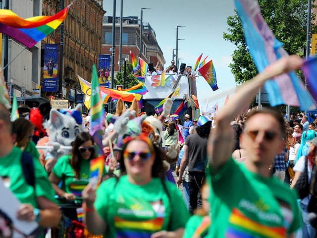A parade float carrying Sky colleagues made its way through the packed city streets