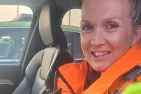 Emma Newell was one of the traffic officers that helped rescue a kitten from the M1