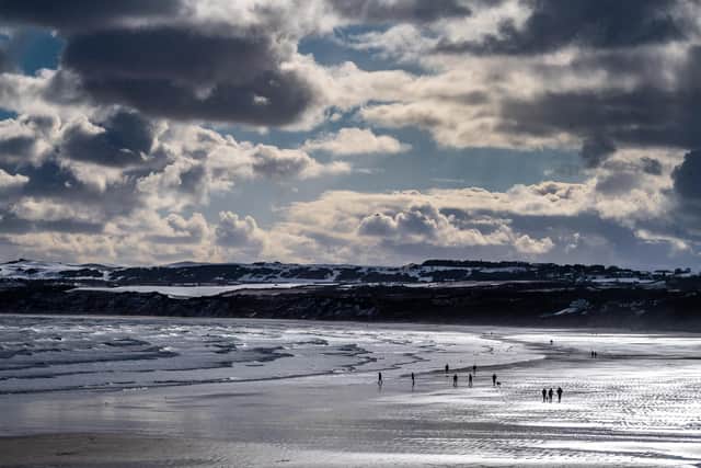 Signs have been put up on Filey beach warning bathers not to enter the sea following a pollution incident.