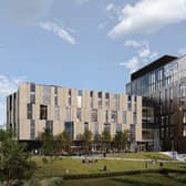 Staff at the University of Huddersfield are fearing for their livelihoods, anticipating another wave of compulsory redundancies.. An artist's impression of the new University of Huddersfield health campus to be built next to the ring road. (Image: AHR Architects Ltd)