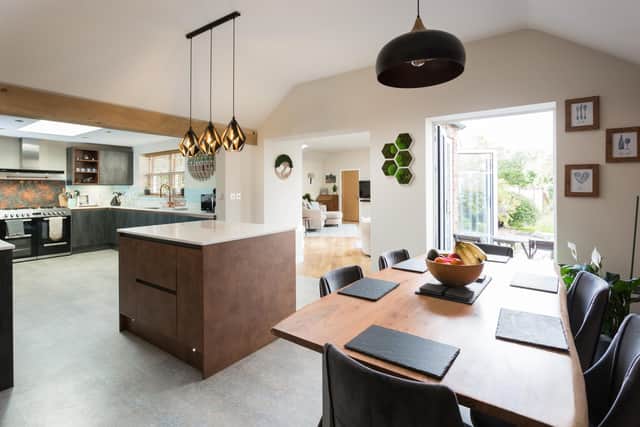 The new open-plan kitchen and dining room