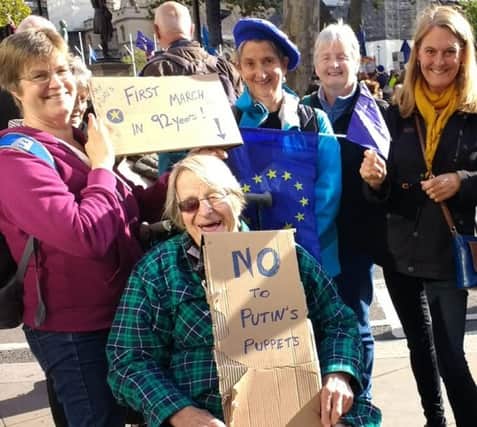 Anti-Brexit protesters pictured in 2019.