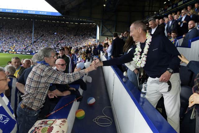 WELCOME: New Sheffield Wednesday owner David Storch takes his place in the directors box at Hillsborough for the final game of last season against West Brom. Picture: Steve Ellis.