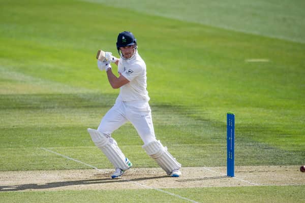 Fin Bean on his way to a maiden first-class century against Leicestershire. Picture by Allan McKenzie/SWpix.com