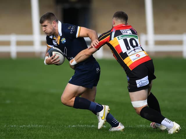 Leeds Tykes' Charlie Venables up against Cinderford in National One on Saturday 17th September 2022. (Picture: Jonathan Gawthorpe)