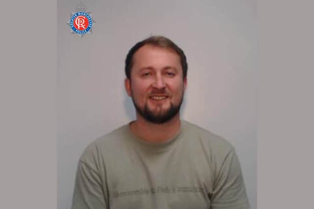 Benjamin Wilson, 35, of Norwood Avenue, Chesterfield, was sentenced to over 10 years in prison after being found guilty of offences committed in Manchester city centre in June 2022. (Credit: Greater Manchester police)