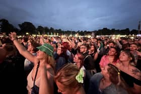 The crowds at Tramlines, in Hillsborough Park, 2021