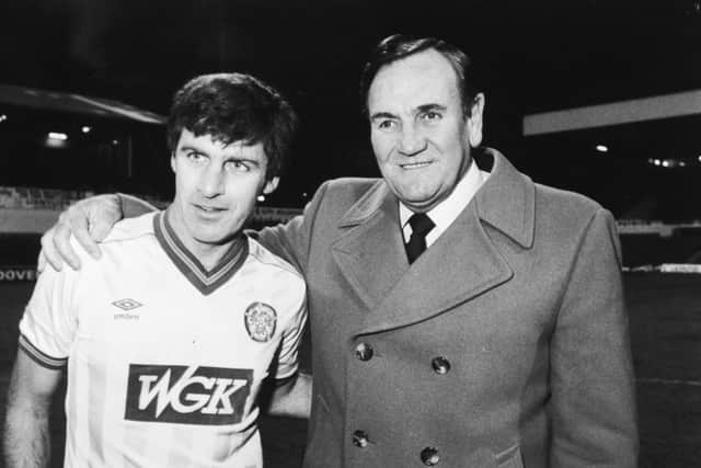20th November 1985

Peter Lorimer and Don Revie, pictured in November 1985. Picture: Yorkshire Post Newspapers.