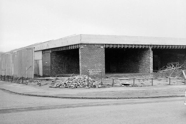 Shops being demolished at Liberton's Southhouse Road in March 1963.