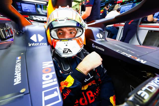 Max Verstappen of the Netherlands and Oracle Red Bull Racing prepares to drive in the garage during practice ahead of the F1 Grand Prix of Bahrain at Bahrain International Circuit on March 03, 2023 in Bahrain, Bahrain. (Picture: Mark Thompson/Getty Images)