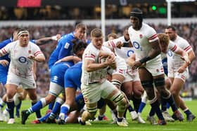England's Jack Willis dives in to score his side's first try during the Guinness Six Nations match against Italy at Twickenham (Picture: Adam Davy/PA Wire)