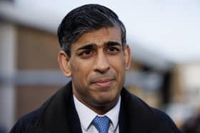 Prime Minister Rishi Sunak speaking to the media while visiting Harlow Police Station in  Essex.  Picture: Dan Kitwood/PA Wire