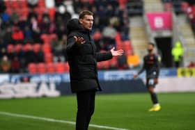 Rotherham United manager Matt Taylor, pictured on the touchline in Saturday's home game with Bristol City. Picture: Jonathan Gawthorpe