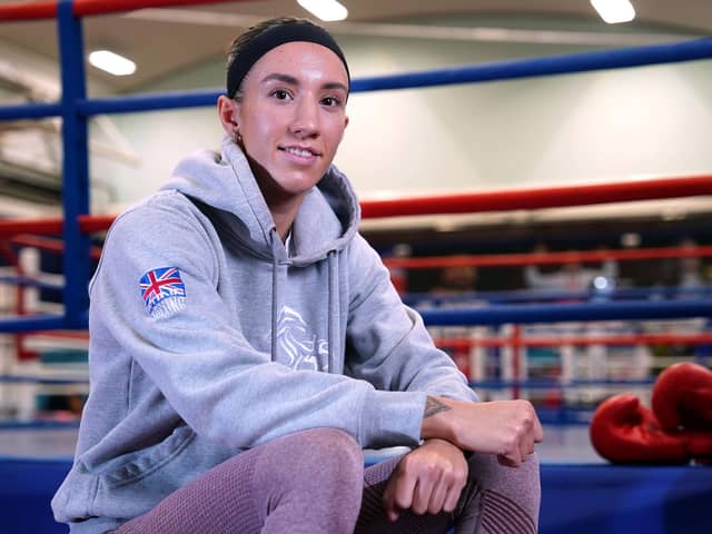 Packing a punch: Ivy-Jane Smith during a media day at The English Institute of Sport, Sheffield, where she is training to try and make the British Olympic boxing team.