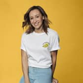 Jessica Ennis-Hill, who is supporting the official Red Nose Day T-shirt campaign, available at TK Maxx. Credit: Dan Kennedy/TK Maxx/Comic Relief/PA.