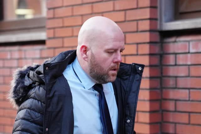 John Woodliff, co-defendant of former MP Jared O'Mara arrives at Leeds Crown Court. Mr O'Mara is charged alongside two others, his former aide Gareth Arnold and John Woodliff. Mr O'Mara, who represented the constituency of Sheffield Hallam from 2017 to 2019, has pleaded not guilty to eight charges of fraud. Picture date: Monday January 23, 2023.