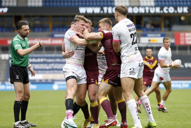 Huddersfield and Leeds have been involved in some tense battles in recent times. (Photo: Ed Sykes/SWpix.com)