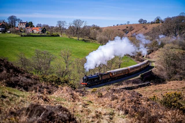 The North York Moors Railway Passenger services gather momentum around Goathland made famous by the TV Series Heart beat and Harry Potter Films 

Picture Charlotte Graham