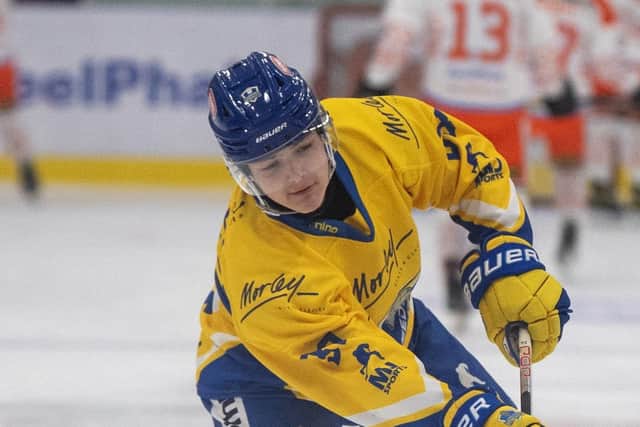 ON THE MARK: Leeds Knights' Finley Bradon enjoyed a prolific night at Solway Sharks on Saturday, posting three goals and an assist. Picture: Tony Johnson.