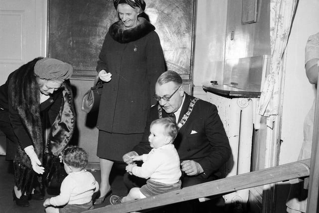 Lord and Lady Provost Dunbar visit Liberton Children's Home in December 1962.