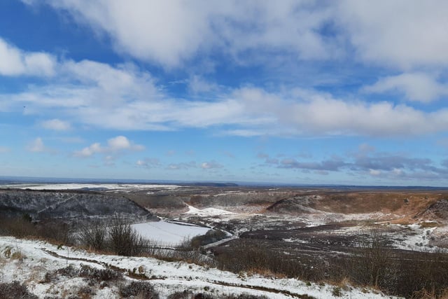 Snow at the Hole of Horcum in North Yorkshire