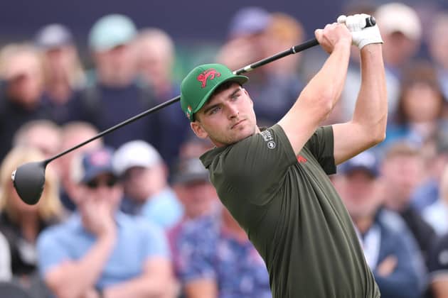 Man of the moment: Jack Whaley of Great Britain & Ireland tees off during the Walker Cup against the United States at Lahinch. (Picture: Getty Images)
