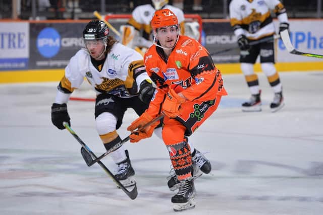 IMPRESSIVE: Brandon Whistle has made a significant contribution for Sheffield Steelers since signing a two-year deal in the summer. 
Picture courtesy of Dean Woolley/EIHL/Steelers Media