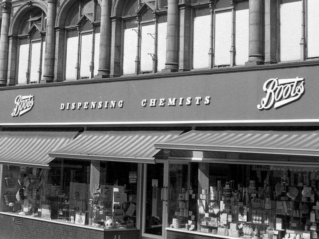 The iconic Boots building, before it moved elsewhere in the town centre.