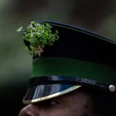 A shamrock on the cap of an Irish Guard. (Pic credit: Chris J Ratcliffe / Getty Images)