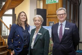 (left to right) Deb Hetherington, trust chair Dame Linda Pollard, and Professor Phil Wood. (Photo issued on behalf of Leeds Teaching Hospitals NHS Trust)