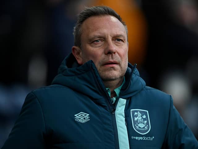 Huddersfield Town manager André Breitenreiter during the Sky Bet Championship match at Preston North End. Photo by Gareth Copley/Getty Images.