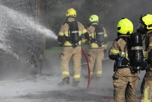 South Yorkshire Fire & Rescue had to tackle a lorry on fire that caused road closures.
