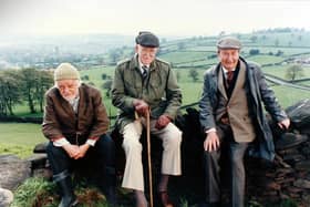 Bill Owen as Compo, Brian Wilde as Foggy and Peter Sallis as Clegg in Last of the Summer Wine. Photo: BBC