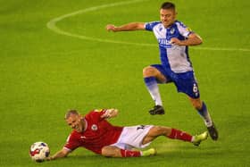 UNLUCKY: Barnsley's Luke Thomas is expected to be out for a long sell due to injury. Picture: Bruce Rollinson