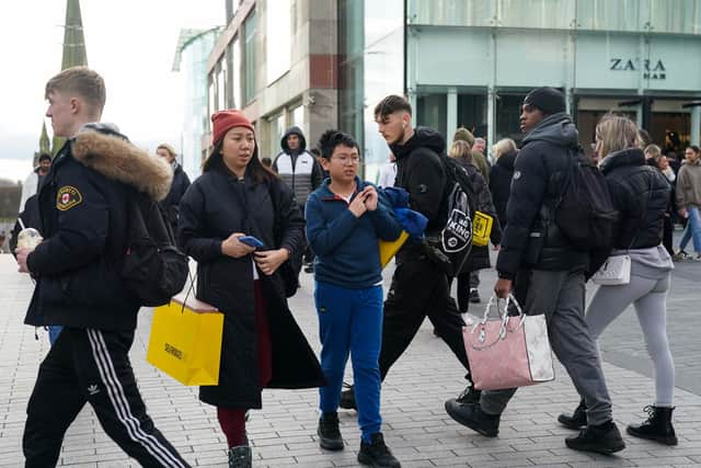 British retailers saw the amount of goods they sold drop last month at its fastest rate in three years as under-pressure families shifted part of their Christmas shop to earlier in the year.(Photo by Jacob King/PA Wire)