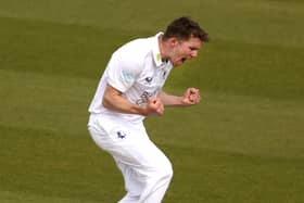 ON COURSE: Yorkshire pace bowler Matthew Milnes - pictured in action last year - is hoping to play again before the end of the season. Picture: Alex Pantling/Getty Images.