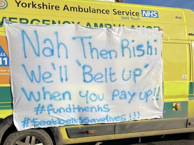 Striking ambulance staff send a very Yorkshire message to Rishi Sunak