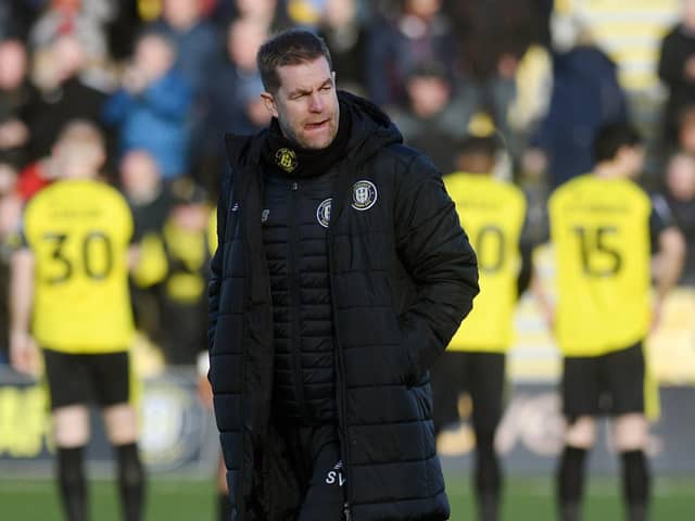 Happiest on the road: Harrogate Town manager Simon Weaver ahead of the recent win at Doncaster Rovers. (Picture: Jonathan Gawthorpe)