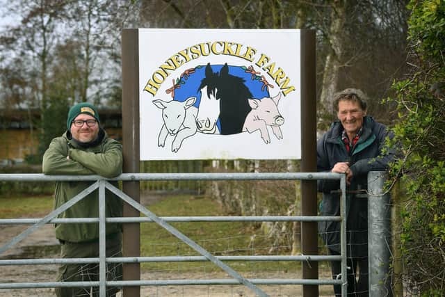 Martin and Barrie Gardham at Honeysuckle Farm, near Hornsea.