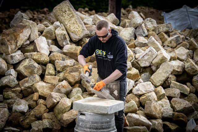 The Yorkshire Stone Dresser James Robinson who just uses hand tools, photographed by Tony Johnson for The Yorkshire PostHe has become a social media sensation bringing awareness to the dying craft of stone dressing.